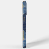 青と金ゴールドの曲線 – ジオメト芸術的リエレガンス Case-Mate iPhoneケース (裏面 / 右)