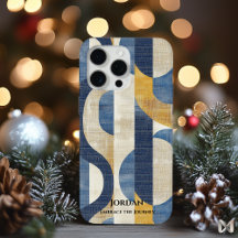 青と金ゴールドの曲線 – ジオメト芸術的リエレガンス