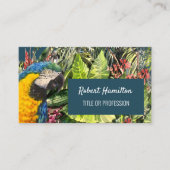 青と金ゴールドの水の色絵を描の 名刺 (正面)