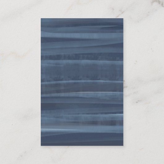 青と金ゴールドの水モダン色のブロット 名刺 (裏面)