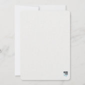 青と金ゴールドの水色のスワップ結婚式招待状 招待状 (裏面)