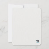 青と金ゴールドの水色のスワップ ノートカード (裏面)