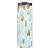 青と金ゴールドの水色ドットモノグラムタンブラー タンブラー (裏面)