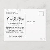 青と金ゴールドの洗礼 ポストカード (裏面)