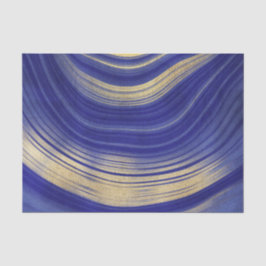 青と金ゴールドの瑪瑙パターン 薄葉紙