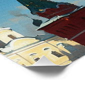 青と金ゴールドの竜がモスクワを訪問 ポスター (コーナー)