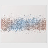 青と金ゴールドの紙吹雪のラッピング紙 ラッピングペーパー (フラット)