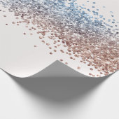 青と金ゴールドの紙吹雪のラッピング紙 ラッピングペーパー (角)