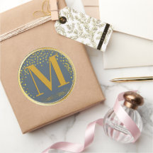 青と金ゴールドの紙吹雪モダン結婚の