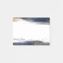 青と金ゴールドの色のブラシストロークパーソナライズされた