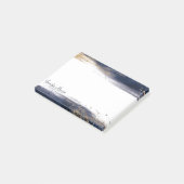 青と金ゴールドの色のブラシストロークパーソナライズされた ポストイット (アングル)