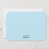 青と金ゴールドの誕生日パーティーの招待 招待状 (裏面)