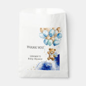 青と金ゴールドの赤王室のちゃんシャワーを待つ フェイバーバッグ (正面)