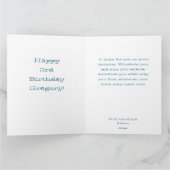 青と金ゴールドの風船の青い背景の写真 カード (内部)