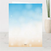 青と金ゴールドの風船の青い背景の写真 カード (裏面)