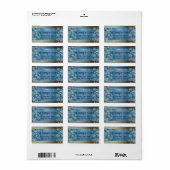 青と金ゴールドの魔法のクリスマスウィンターワンダーランド ラベル (フルシート)