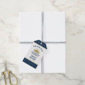 青と金ゴールドの100メッセージカード、王子 ギフトタグ (より糸付き)