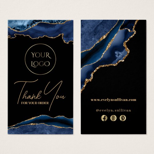 青と金ゴールドのagateパッケージの挿入 (正面&裏面)