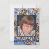 青と金ゴールドひまわりアート |写真 |引用文 (正面)