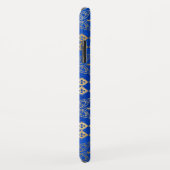 青と金ゴールドぼうフローラ曼荼羅模様 Case-Mate iPhoneケース (裏面/右)