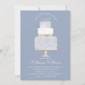 青と金ゴールドエレガントの赤ちゃんシャワー (正面)