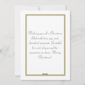 青と金ゴールドエレガントメリークリスマスカード シーズンカード (裏面)