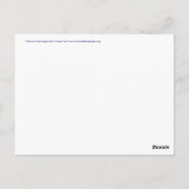 青と金ゴールドエンジェルハートがん文字はがき ポストカード (裏面)