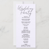 青と金ゴールドクレセントムーン結婚式 プログラム (裏面)