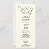 青と金ゴールドクレセントムーン結婚式 プログラム (裏面)