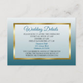 青と金ゴールドグラデ結婚ーションの詳細カード エンクロージャーカード (正面)