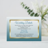 青と金ゴールドグラデ結婚ーションの詳細カード エンクロージャーカード (スタンド正面)