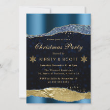 青と金ゴールドグラムティアーズクリスマスパーティー