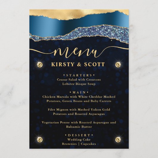 青と金ゴールドグラムティアーズ結婚《写真》ぼけ味 メニュー (正面)