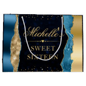 青と金ゴールドグラムティアーズ《写真》ぼけ味Sweet sixteen ラージペーパーバッグ (裏面)