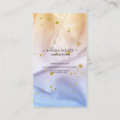 青と金ゴールドグリッターキャンドル気に 名刺 (裏面)