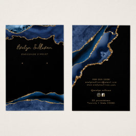 青と金ゴールドゲートジュエリー表示カード