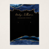 青と金ゴールドゲートジュエリー表示カード (正面)