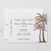 青と金ゴールドコンパスバラ結婚式の日付を保存 セーブザデート (正面)