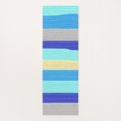 青と金ゴールドストライプ ヨガマット (裏面)