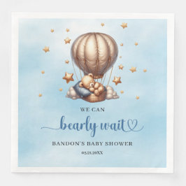 青と金ゴールドテディベアを待つことができる