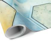 青と金ゴールドハニカム ラッピングペーパー (ロールコーナー)