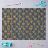 青と金ゴールドパターンの切り離し 薄葉紙 (クラフト)