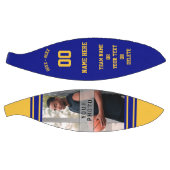 青と金ゴールドパーソナライズされたのバスケットボールとPHOTO バスケットボール (パネル)