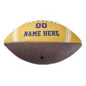 青と金ゴールドパーソナライズされたのフットボールまたはあなたの色 アメリカンフットボール (回転270)