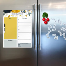 青と金ゴールドファミリーカレンダーホワイトボード