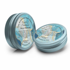 青と金ゴールドフェイク大理石せっけん化粧料 ラウンドシール