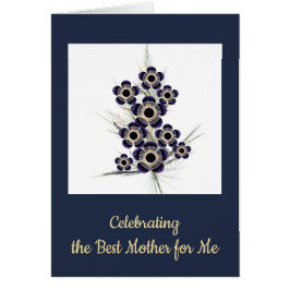 青と金ゴールドフラクタルアートフローラブーケ