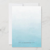 青と金ゴールドブライダルシャワー備後カード 招待状 (裏面)