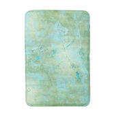 青と金ゴールドマレモダンッド抽象芸術マーブルスプラッシュ バスマット (正面縦)
