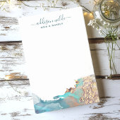 青と金ゴールドモダンの液体水カラーインク ポストイット